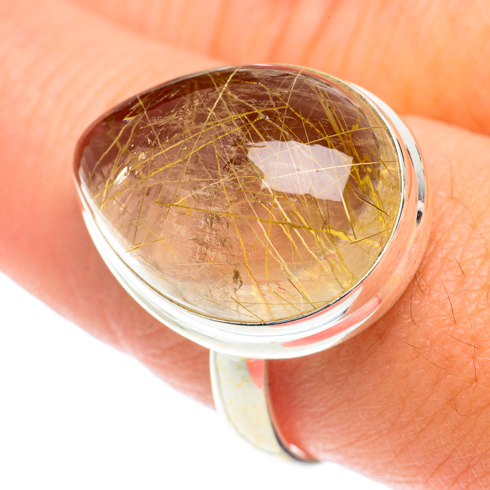 Rutilated Quartz Rings handcrafted by Anasilvercos - RING66126
