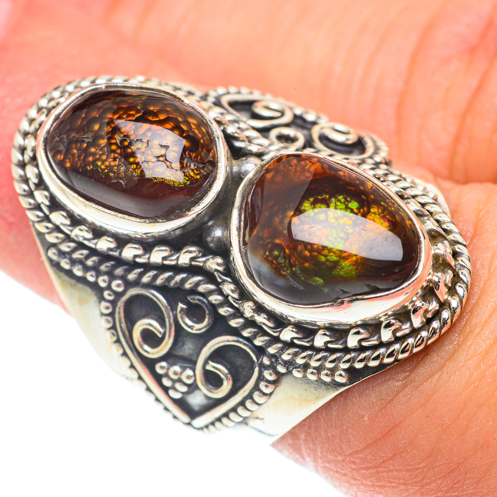 Mexican Fire Agate Rings handcrafted by Anasilvercos - RING66150