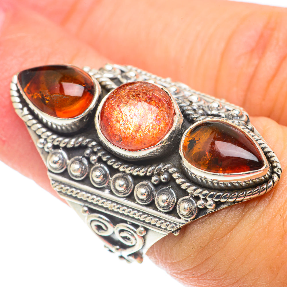Sunstone Rings handcrafted by Anasilvercos - RING66152