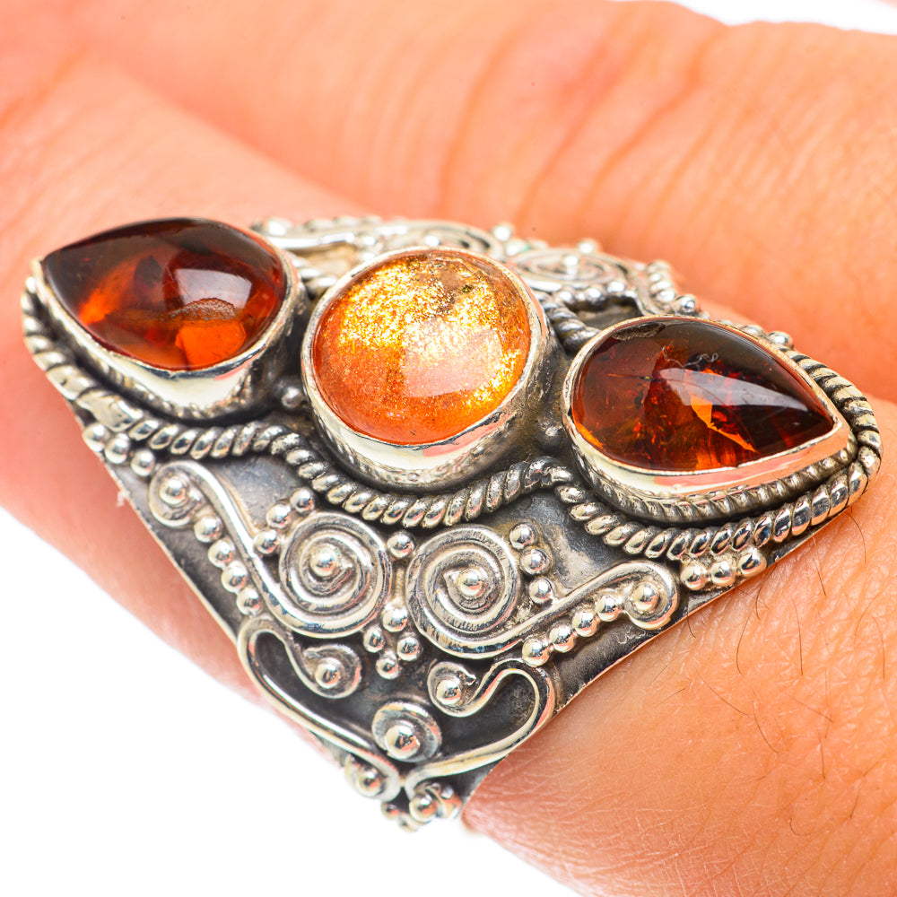 Sunstone Rings handcrafted by Anasilvercos - RING66178