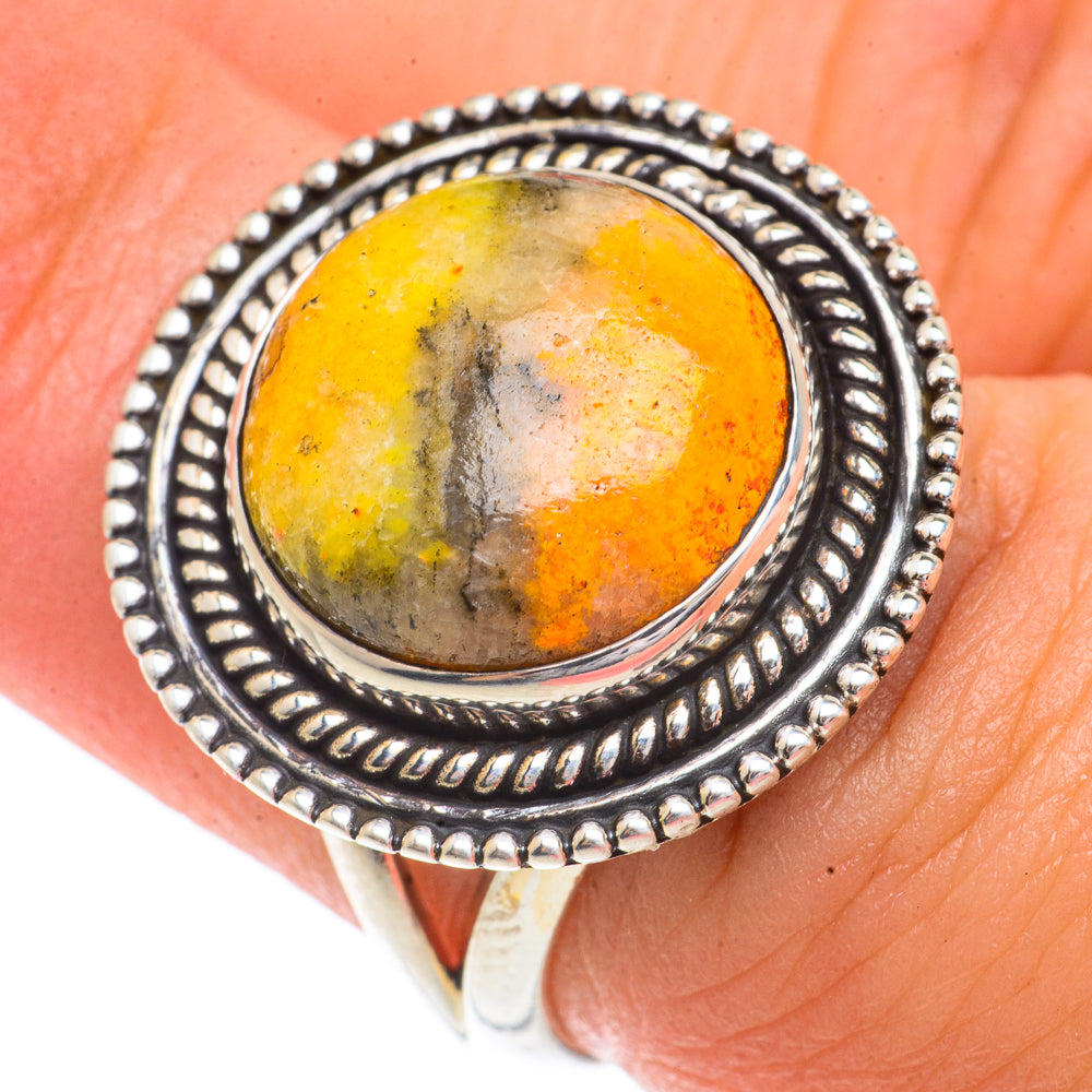 Bumble Bee Jasper Rings handcrafted by Anasilvercos - RING66210