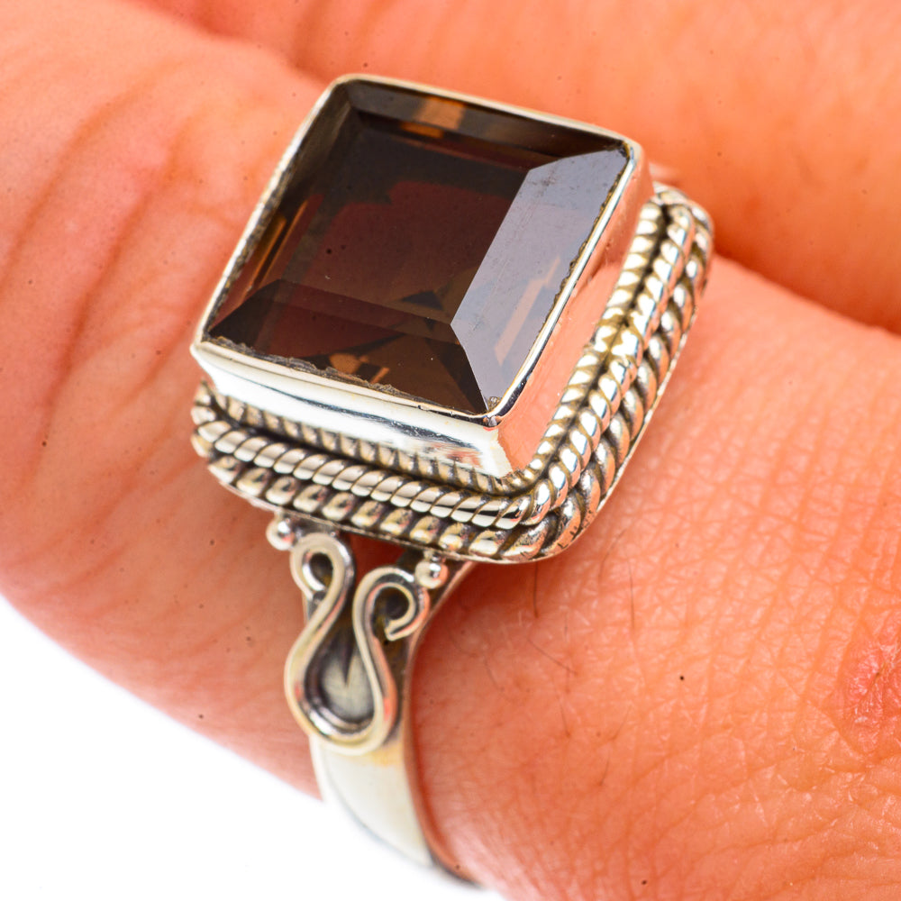 Smoky Quartz Rings handcrafted by Anasilvercos - RING66253