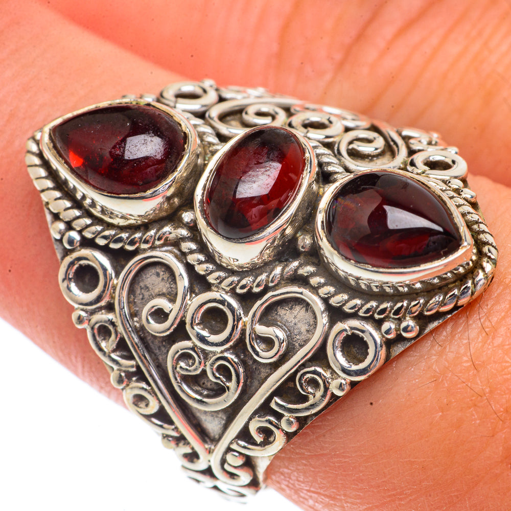 Garnet Rings handcrafted by Anasilvercos - RING66261