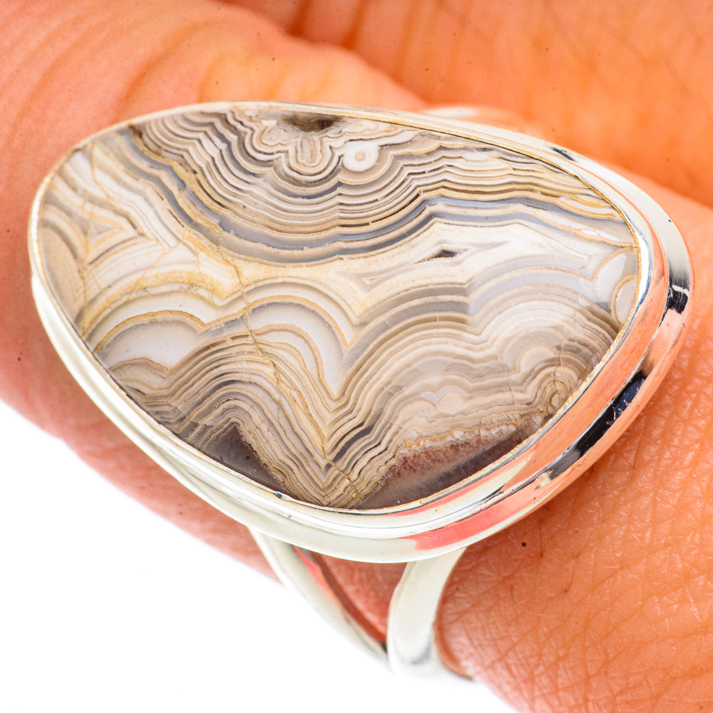 Laguna Lace Agate Rings handcrafted by Anasilvercos - RING66271