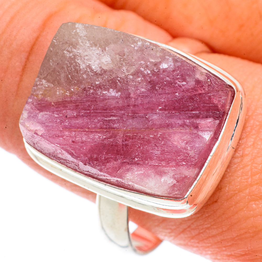 Pink Tourmaline In Quartz Rings handcrafted by Anasilvercos - RING66292