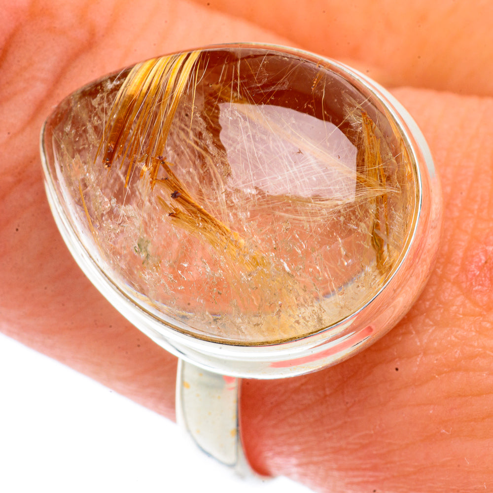 Rutilated Quartz Rings handcrafted by Anasilvercos - RING66299