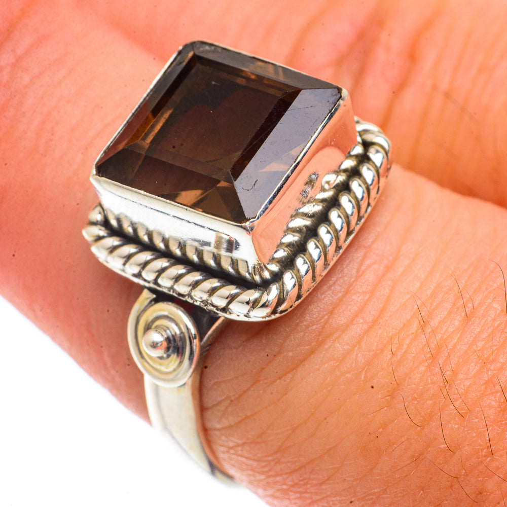 Smoky Quartz Rings handcrafted by Anasilvercos - RING66316