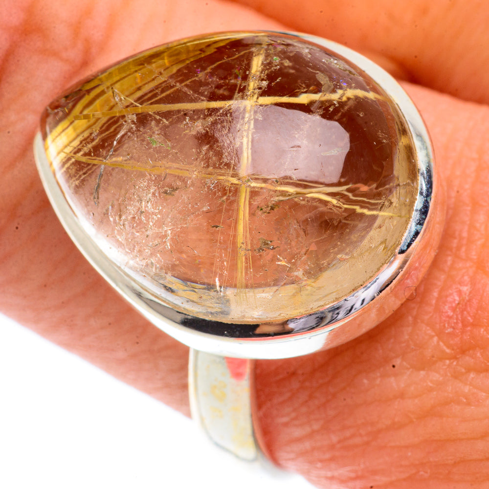 Rutilated Quartz Rings handcrafted by Anasilvercos - RING66330