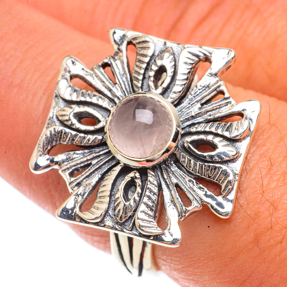 Rose Quartz Rings handcrafted by Anasilvercos - RING66355