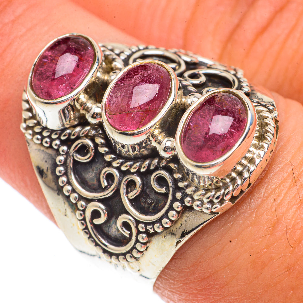 Pink Tourmaline Rings handcrafted by Anasilvercos - RING66357