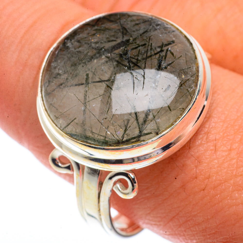 Tourmalinated Quartz Rings handcrafted by Anasilvercos - RING66365