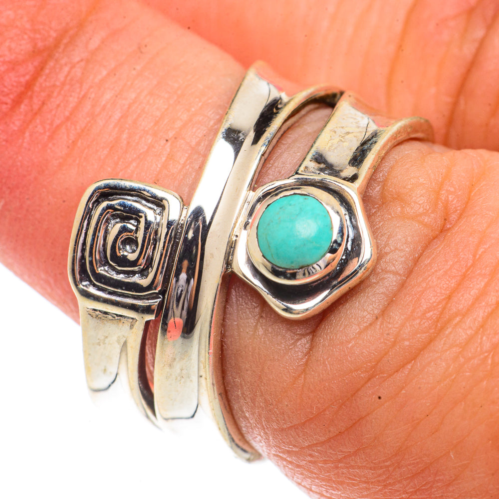 Tibetan Turquoise Rings handcrafted by Anasilvercos - RING66372