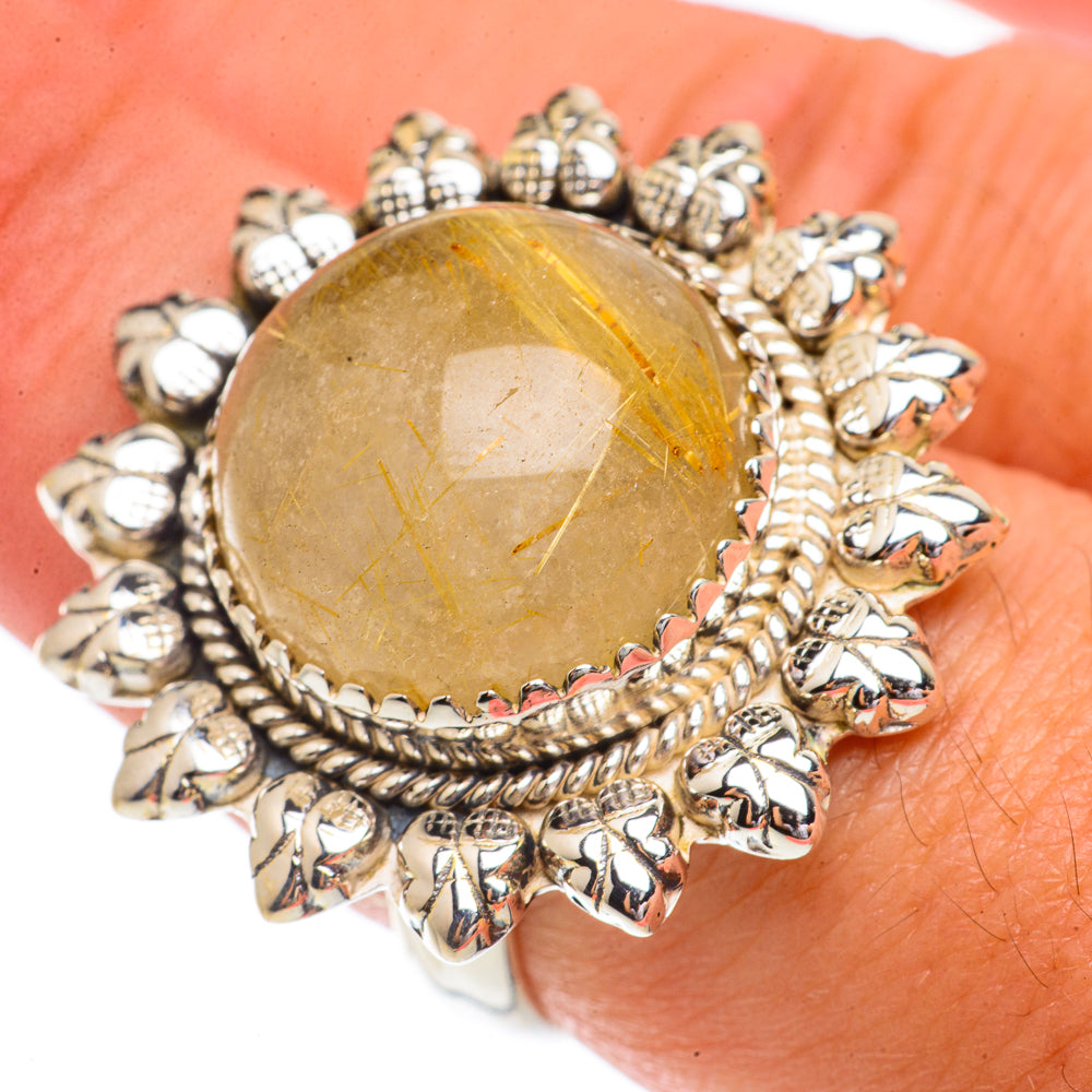 Rutilated Quartz Rings handcrafted by Anasilvercos - RING66383