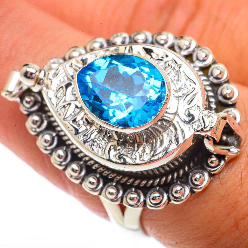 Blue Topaz Rings handcrafted by Anasilvercos - RING66403