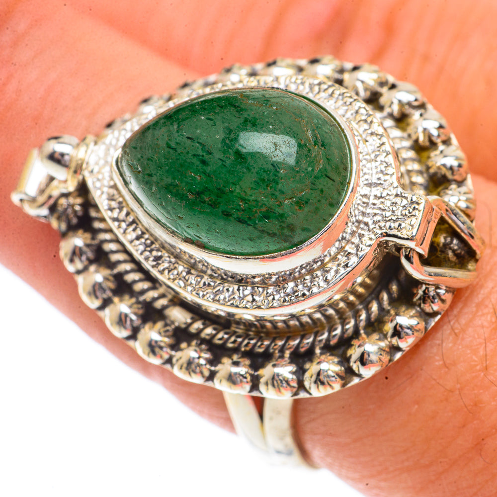 Green Aventurine Rings handcrafted by Anasilvercos - RING66412