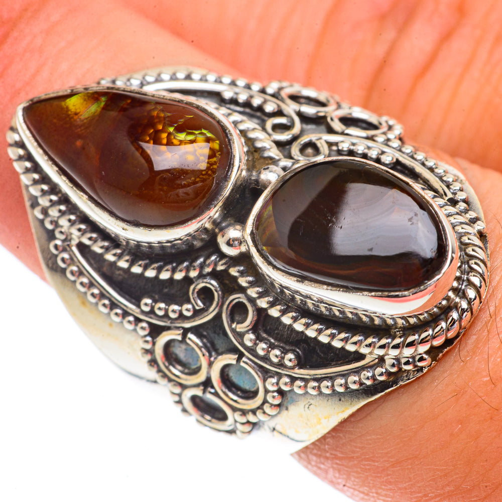 Mexican Fire Agate Rings handcrafted by Anasilvercos - RING66413