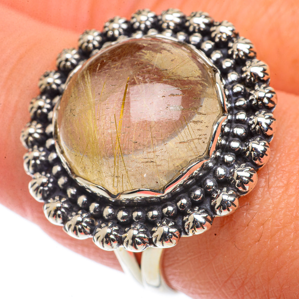 Rutilated Quartz Rings handcrafted by Anasilvercos - RING66455