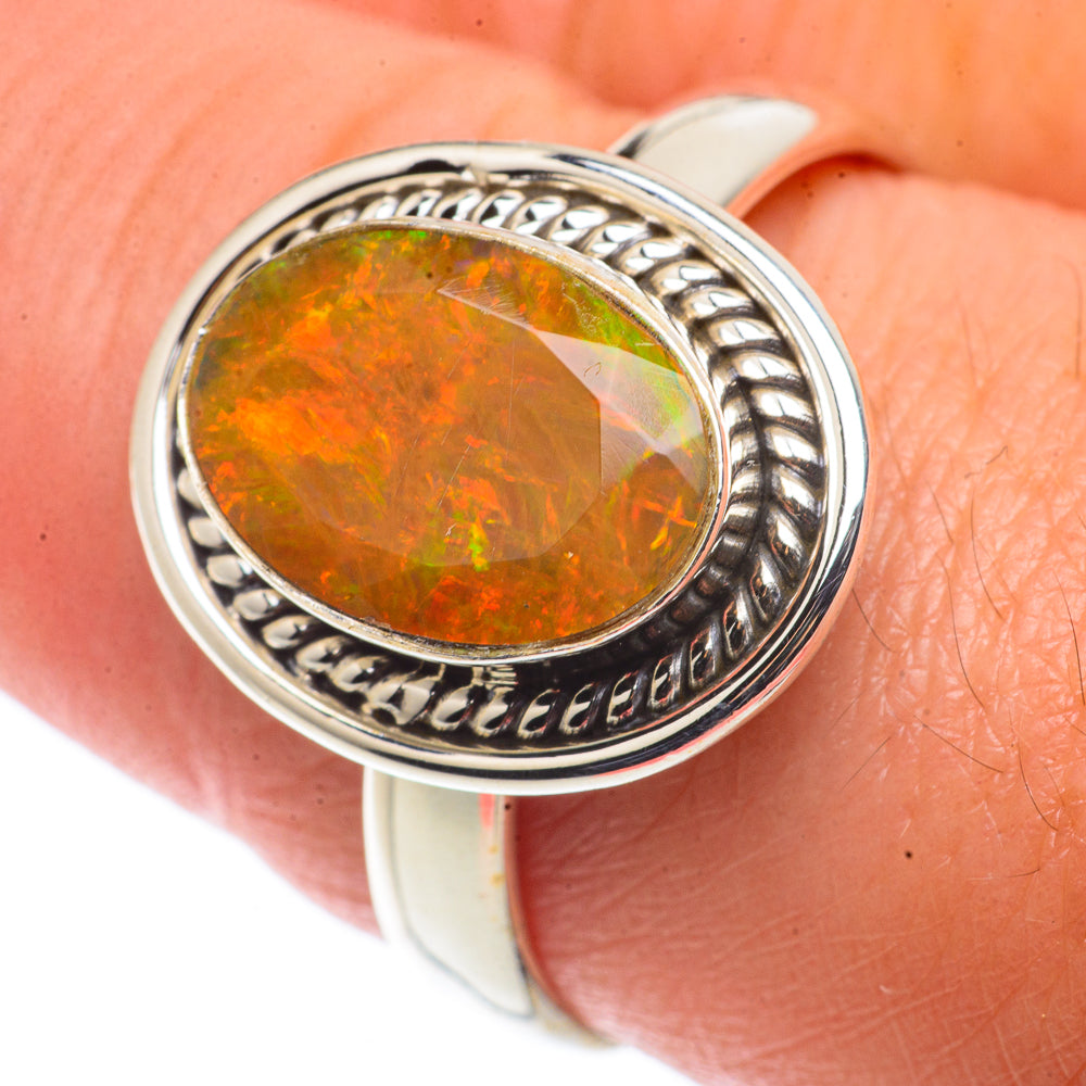 Ethiopian Opal Rings handcrafted by Anasilvercos - RING66459