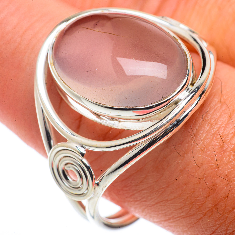 Rose Quartz Rings handcrafted by Anasilvercos - RING66476