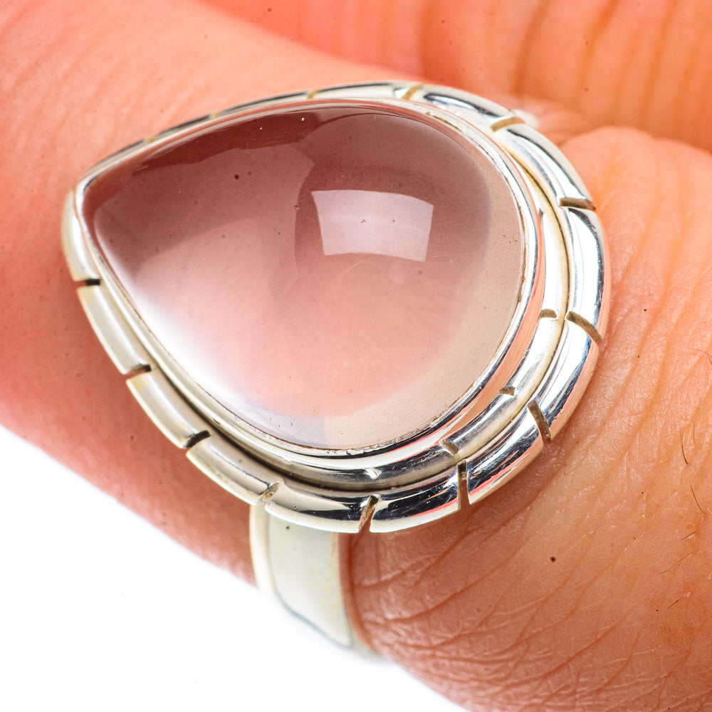 Rose Quartz Rings handcrafted by Anasilvercos - RING66506