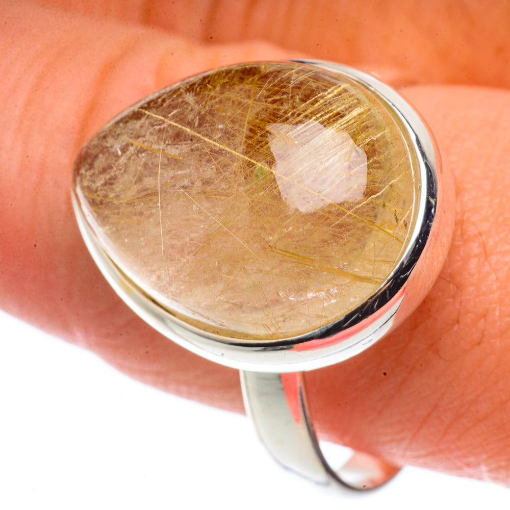 Rutilated Quartz Rings handcrafted by Anasilvercos - RING66509