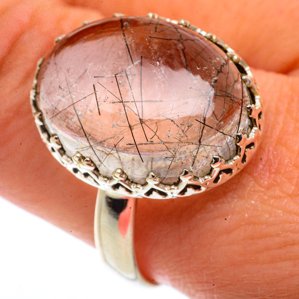 Tourmalinated Quartz Rings handcrafted by Anasilvercos - RING66554