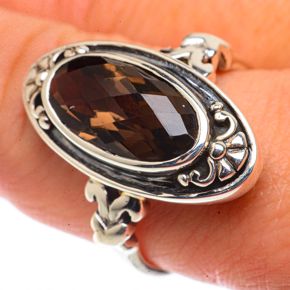 Smoky Quartz Rings handcrafted by Anasilvercos - RING66564