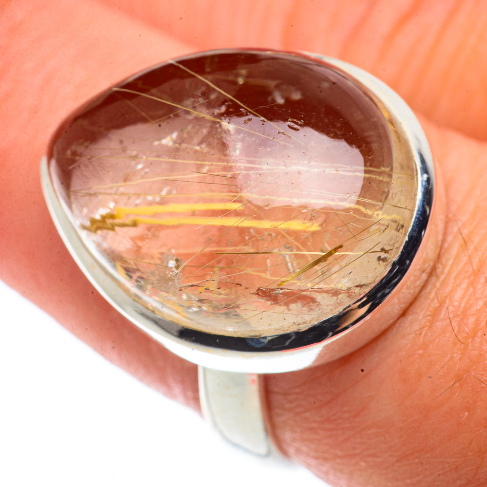 Rutilated Quartz Rings handcrafted by Anasilvercos - RING66590