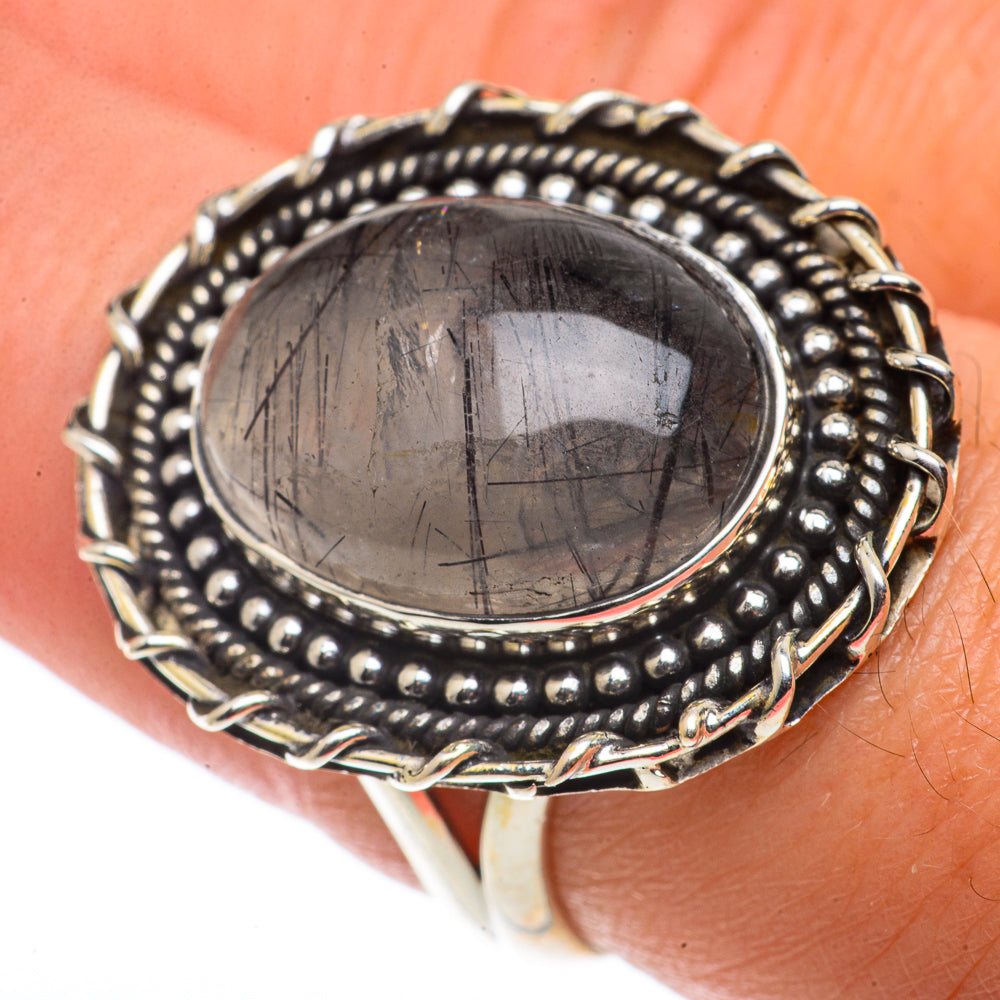 Tourmalinated Quartz Rings handcrafted by Anasilvercos - RING66592