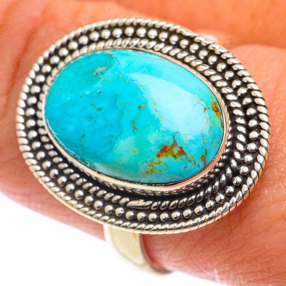Arizona Turquoise Rings handcrafted by Anasilvercos - RING66598