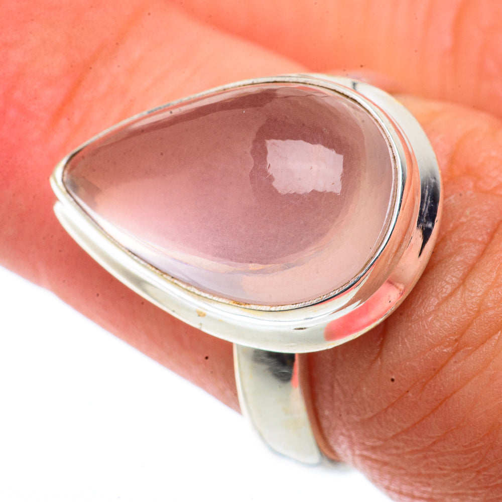 Rose Quartz Rings handcrafted by Anasilvercos - RING66625