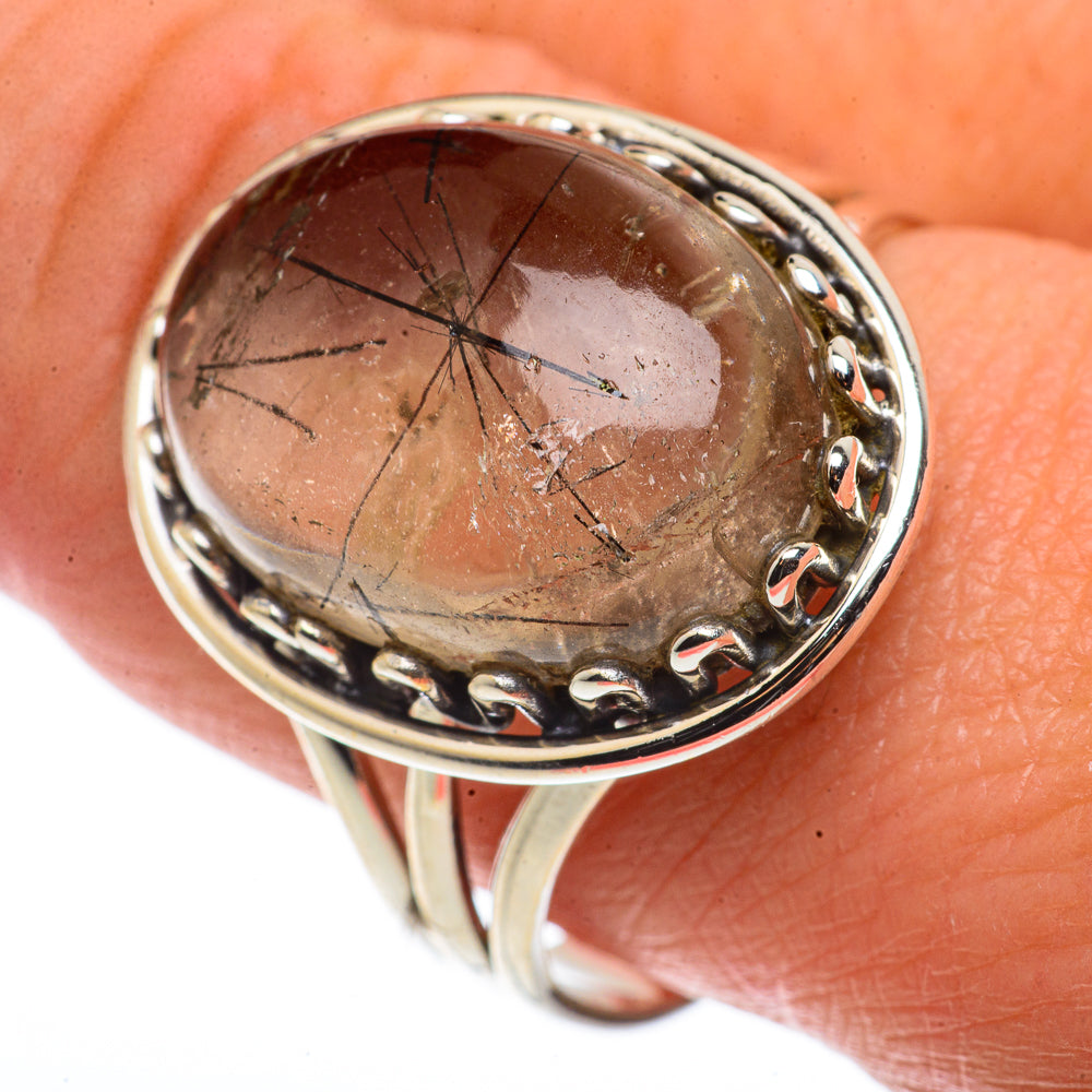 Tourmalinated Quartz Rings handcrafted by Anasilvercos - RING66646