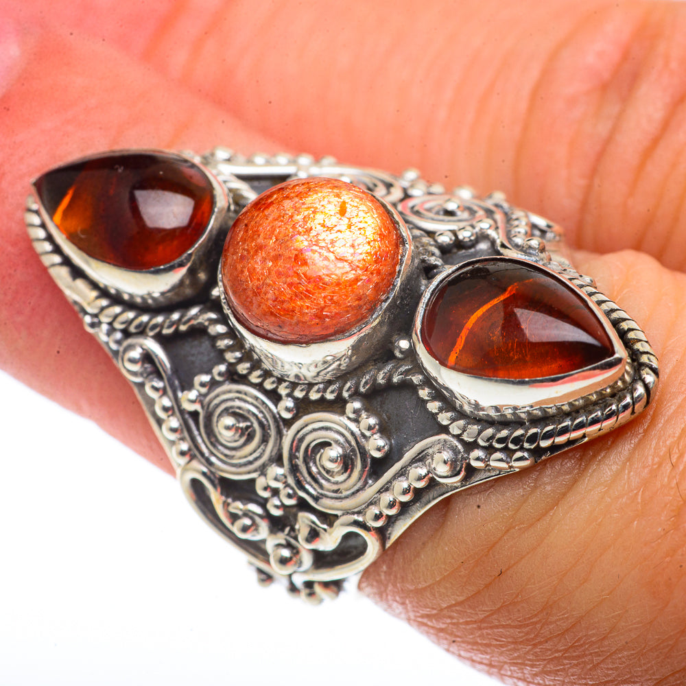 Sunstone Rings handcrafted by Anasilvercos - RING66674