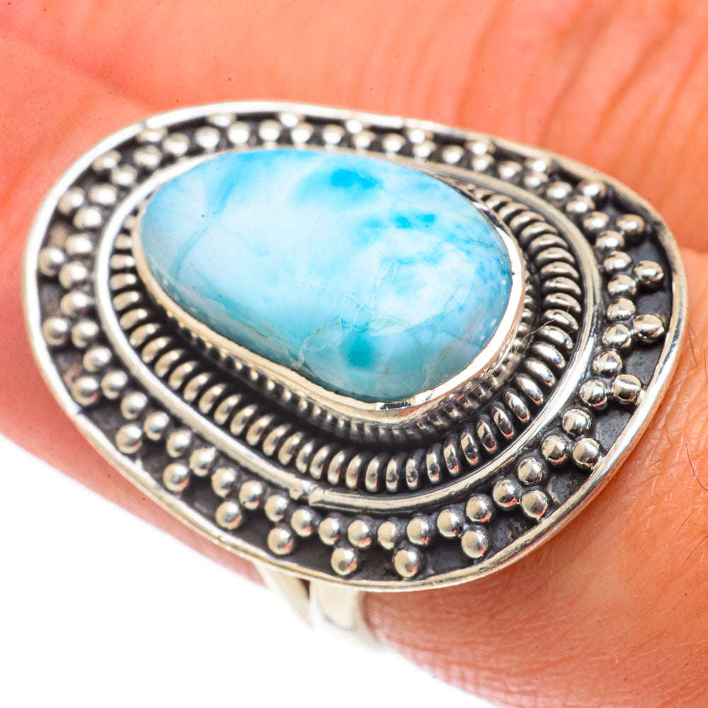 Larimar Rings handcrafted by Anasilvercos - RING66700