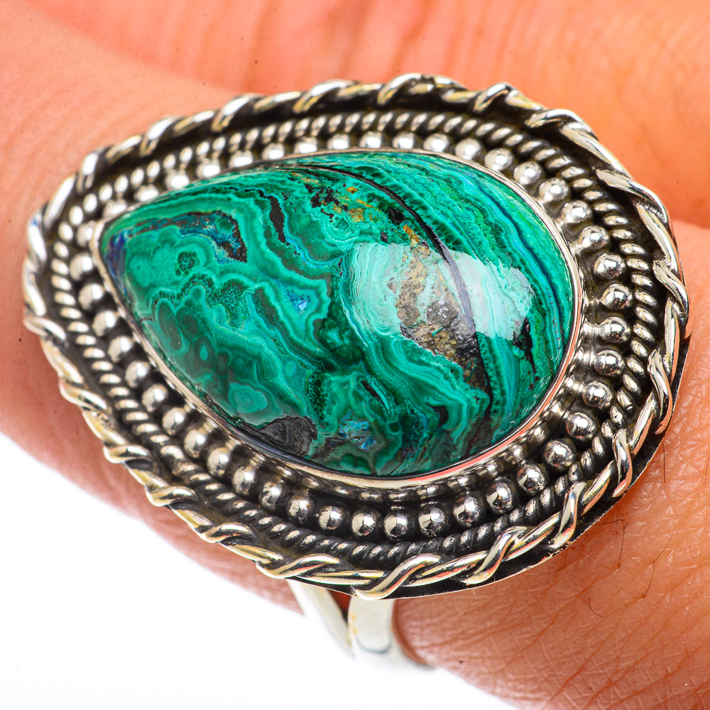 Chrysocolla Rings handcrafted by Anasilvercos - RING66704