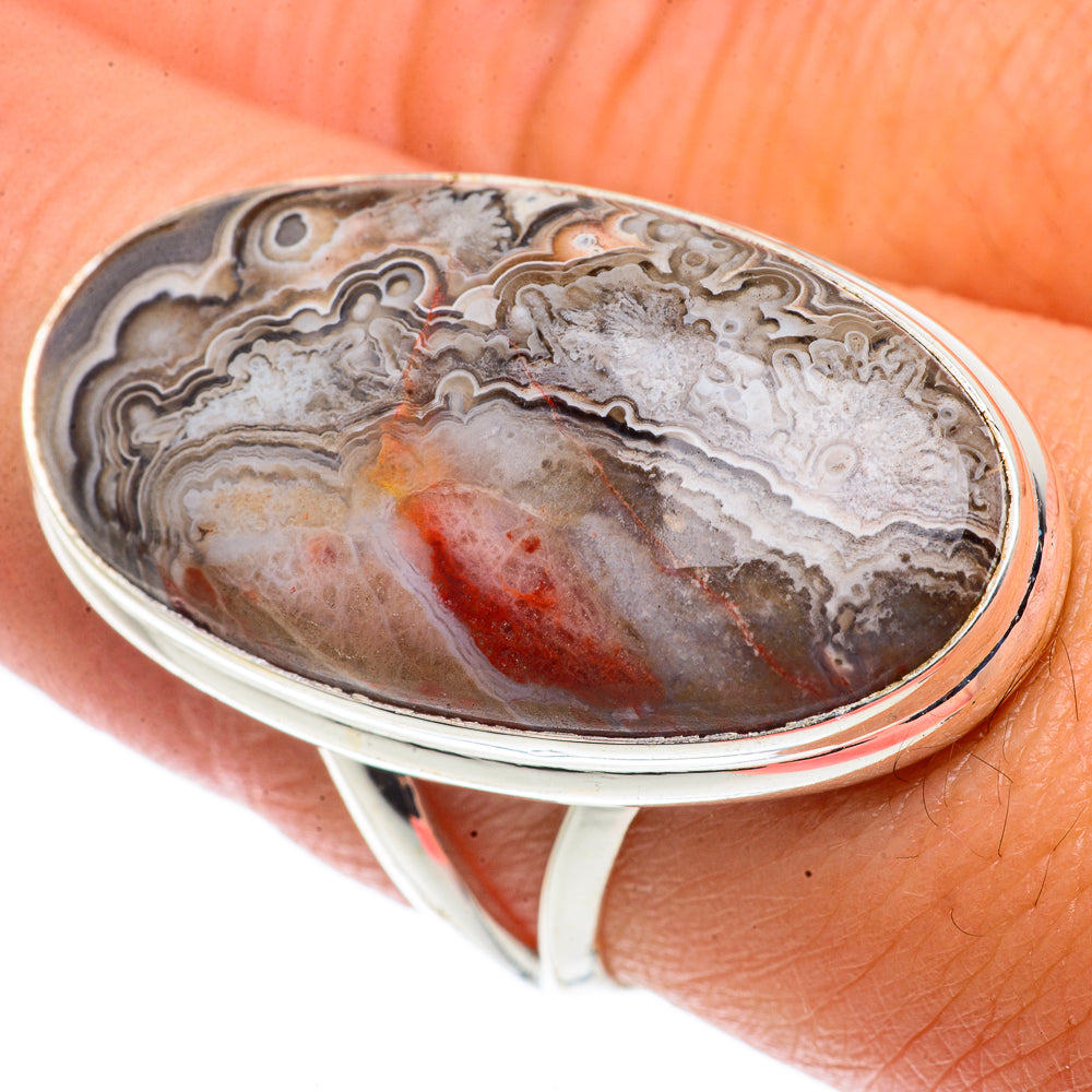 Laguna Lace Agate Rings handcrafted by Anasilvercos - RING66707