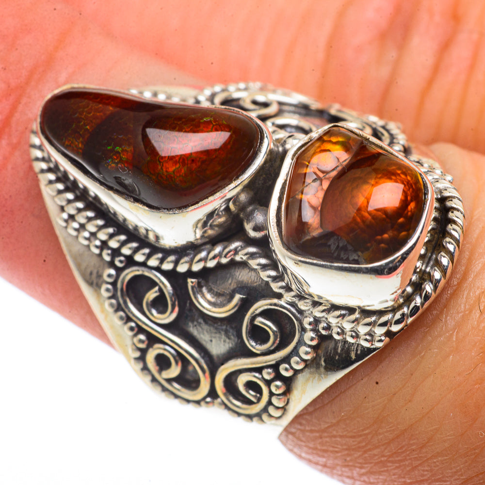 Mexican Fire Agate Rings handcrafted by Anasilvercos - RING66737