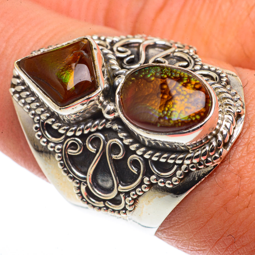 Mexican Fire Agate Rings handcrafted by Anasilvercos - RING66760