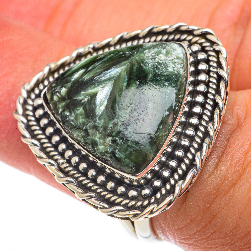Seraphinite Rings handcrafted by Anasilvercos - RING66777