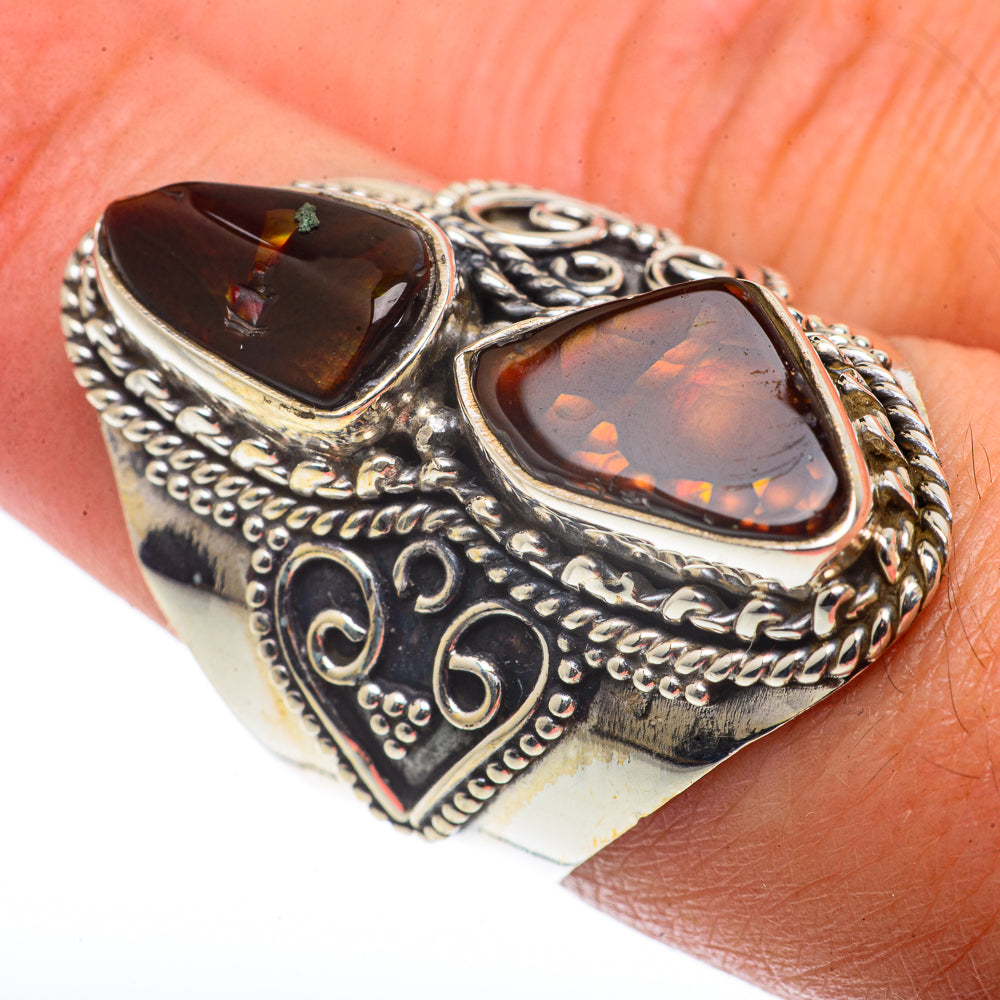 Mexican Fire Agate Rings handcrafted by Anasilvercos - RING66800