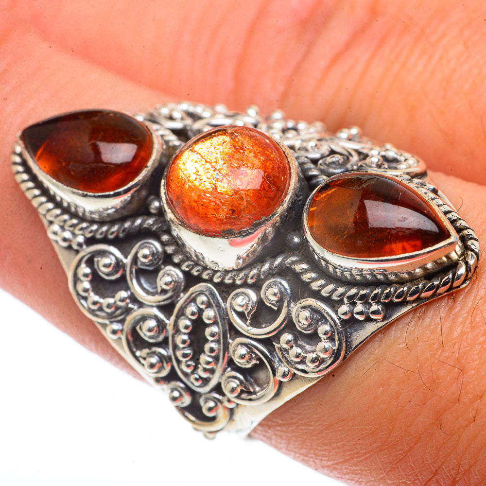 Sunstone Rings handcrafted by Anasilvercos - RING66801