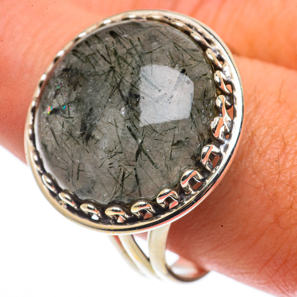 Tourmalinated Quartz Rings handcrafted by Anasilvercos - RING66815