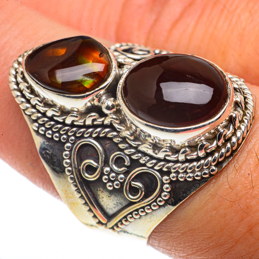 Mexican Fire Agate Rings handcrafted by Anasilvercos - RING66832