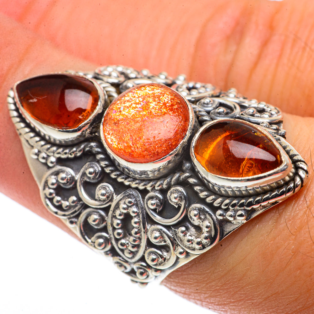 Sunstone Rings handcrafted by Anasilvercos - RING66833