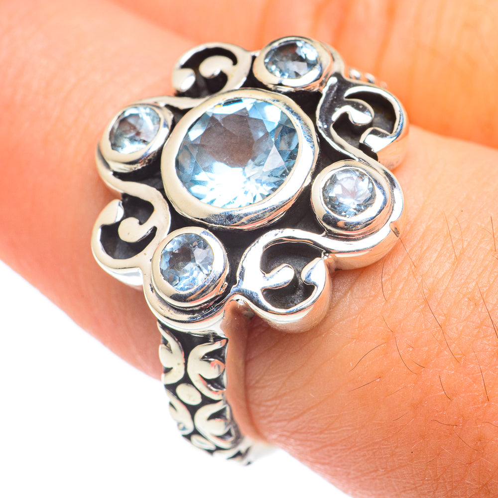 Blue Topaz Rings handcrafted by Anasilvercos - RING66890