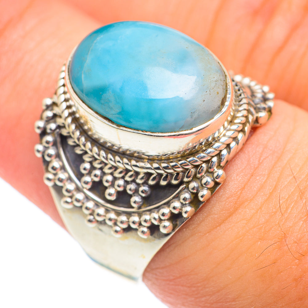 Larimar Rings handcrafted by Anasilvercos - RING66892