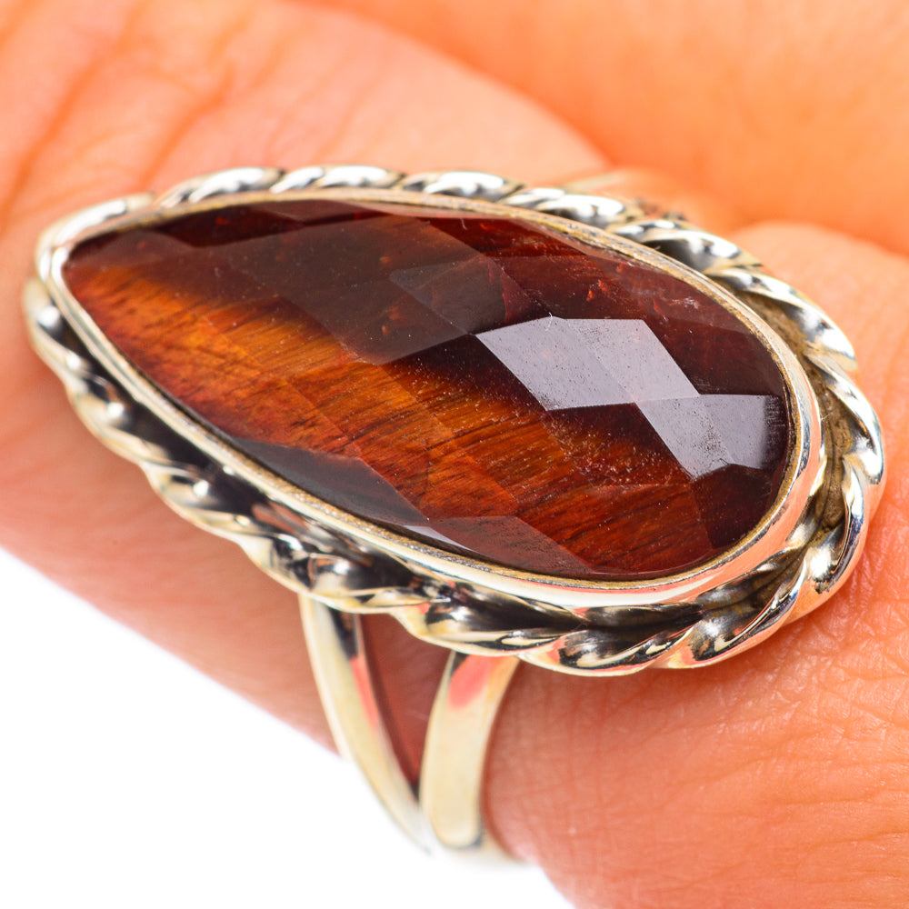 Red Tiger Eye Rings handcrafted by Anasilvercos - RING66896
