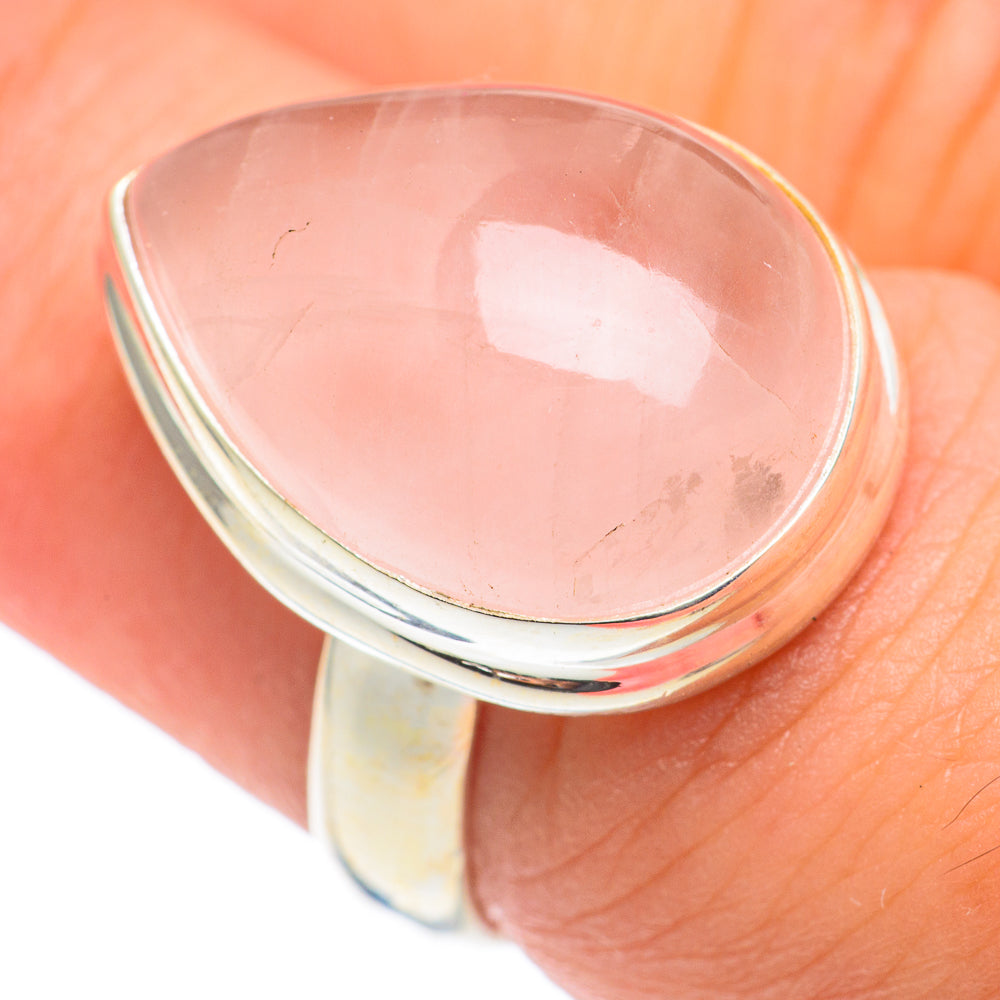 Rose Quartz Rings handcrafted by Anasilvercos - RING66899