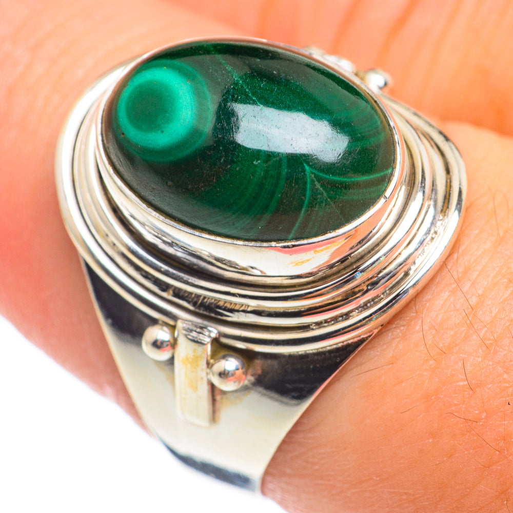 Malachite Rings handcrafted by Anasilvercos - RING66921
