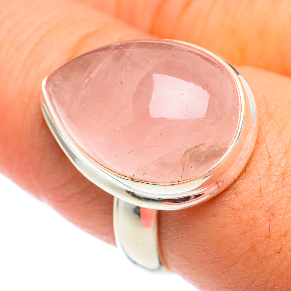 Rose Quartz Rings handcrafted by Anasilvercos - RING66927